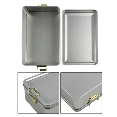 Recipientes Decorativos Latas de Armazenamento de Metal Latas de Armazenamento Retangulares Detalhes Exquisitos Armazenamento Fácil Uso Duradouro Fivela Robusta