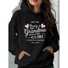 2025 Stylish European Long-Sleeve Letter Print Hoodie for Women - Casual Autumn/Winter Sweatshirt