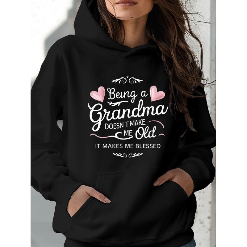 2025 Stylish European Long-Sleeve Letter Print Hoodie for Women - Casual Autumn/Winter Sweatshirt