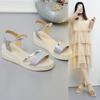Sandals Women's Summer 2024 New Comfortable and Versatile Student Korean Version Non-slip Soft Sole Fairy Wind Girl Flat Bottom Work Women's Shoes