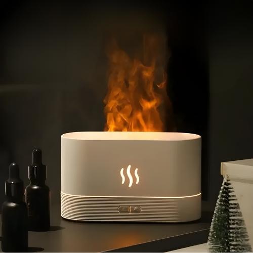 Air humidifier, aroma diffuser, aromatherapy, fireplace, flame, lamp