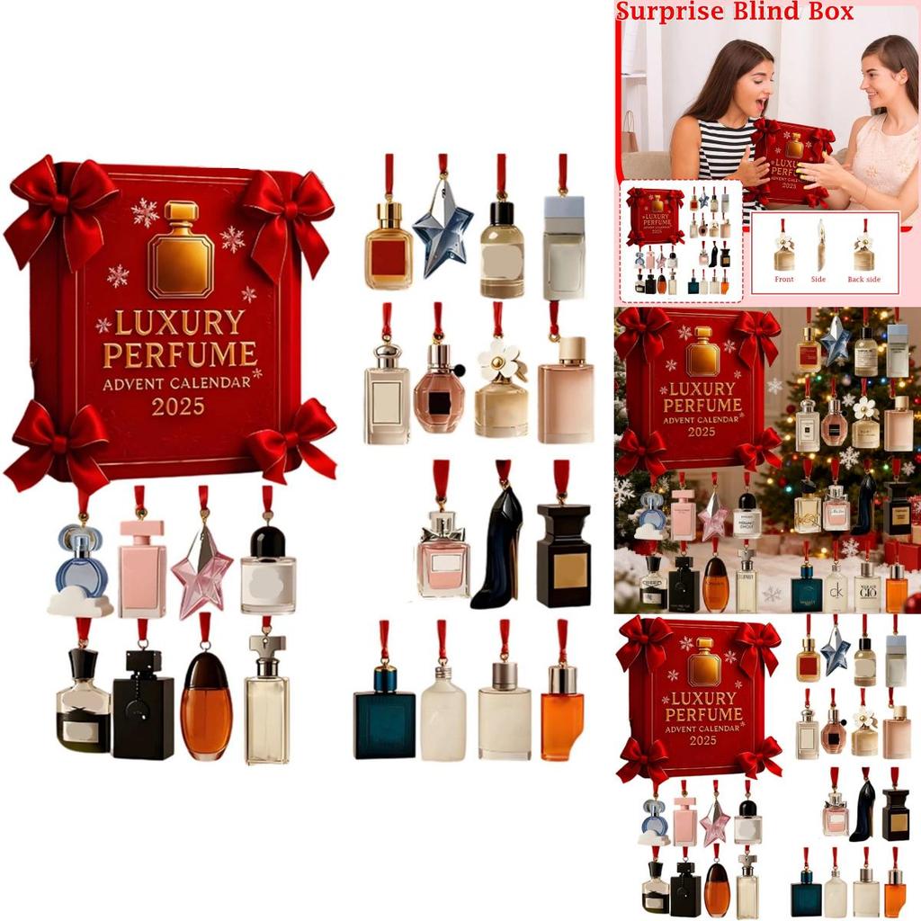 Parfüm Weihnachts-Adventskalender mit Acryl-Anhängern für Weihnachtsgeschenke und Feiern