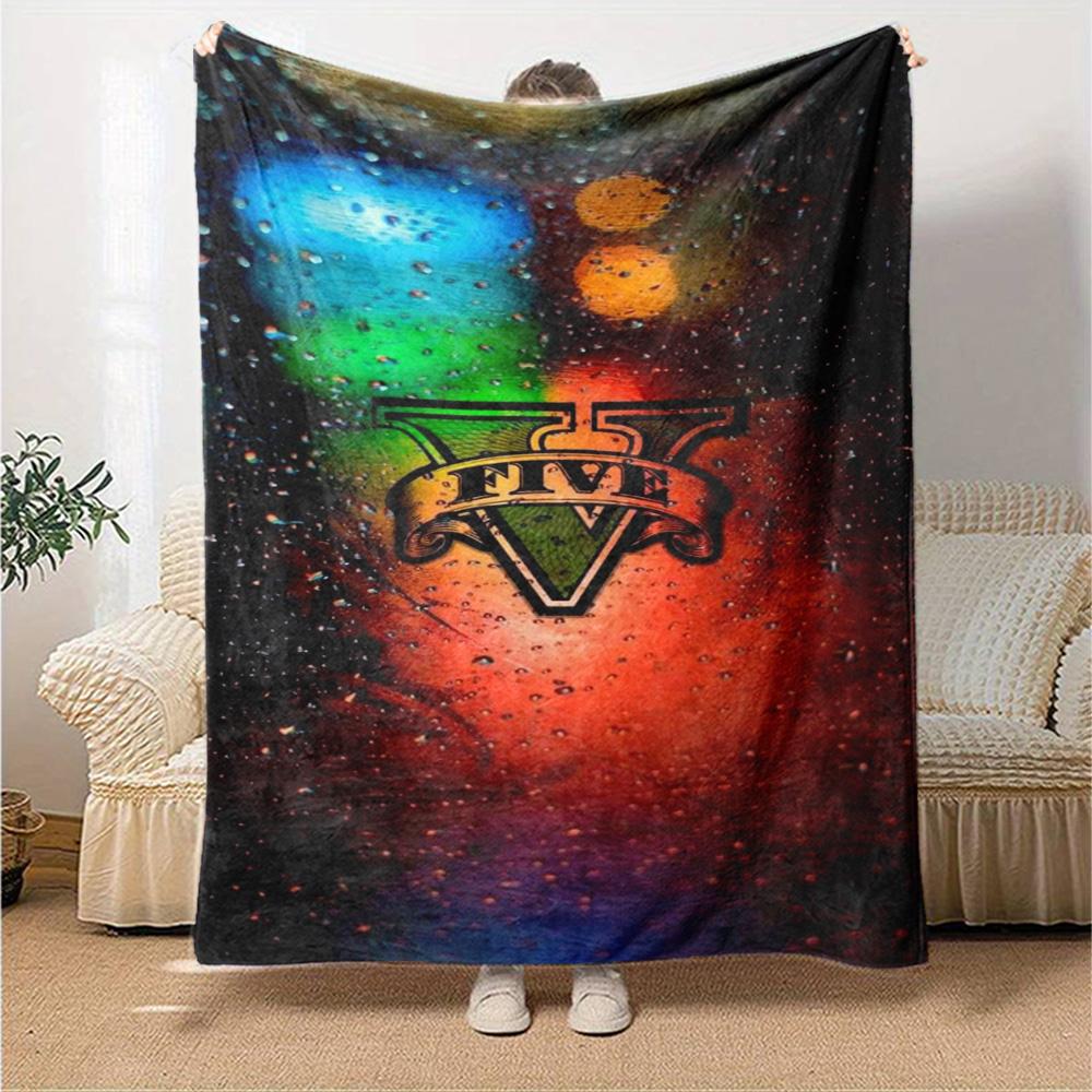 Gta Blanket Comfortable Perfect for Office Couch Office Chair Four Seasons Multipurpose Modern Gifts For Family Or Friends