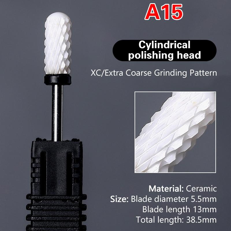 Ceramic Milling Cutter Nail Drill Bit Electric Manicure Pedicure Mill Bits Machine Files Nail Art Tools Equipment