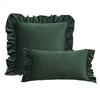 BUYNOW GreenBlue Flowers Jacquard Hollandaise Lace Pillowcase Vintage Pastoral Living Room Sofa Cushion Cover Home Bedroom Decor