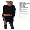 Women Round Neck Shirt Long Sleeve Casual Sweater Jacket with Bright Button Cuffs Loose Knit Top for Daily Wear