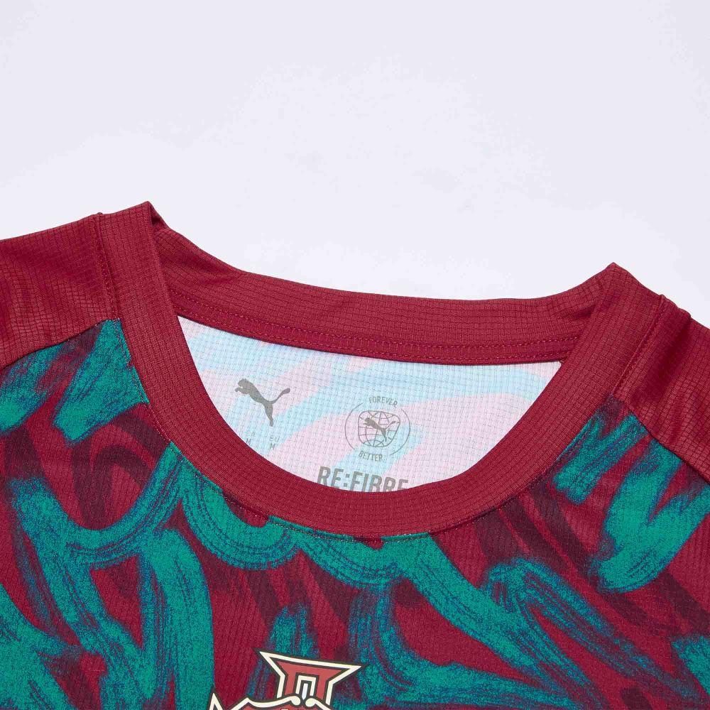Puma FPF Warm Up DryCell Portugal National Team Slim Fit Short Sleeve Quick Dry T-Shirt Men Tops 784788-37
