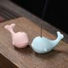Mini Ceramic Incense Holder, Whale Shape Incense Stick Holder, Cute Incense Burner, Multi-purpose Ornament for Bedroom Yoga Room Tea House