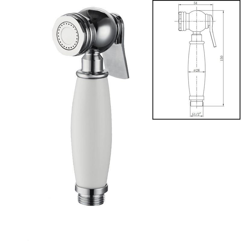 Brass Vintage Spray Gun Kitchen Pull-Out Flush Head Bathroom Toilet Companion Booster Flusher