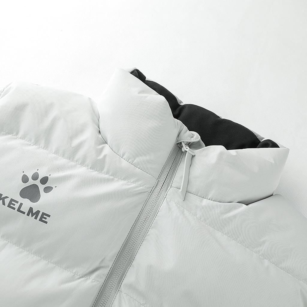 Kelme Men's Padded Vest, Active Vest, Cold Weather Protection, Warm, Lightweight, Sleeveless (Gray, Size M)