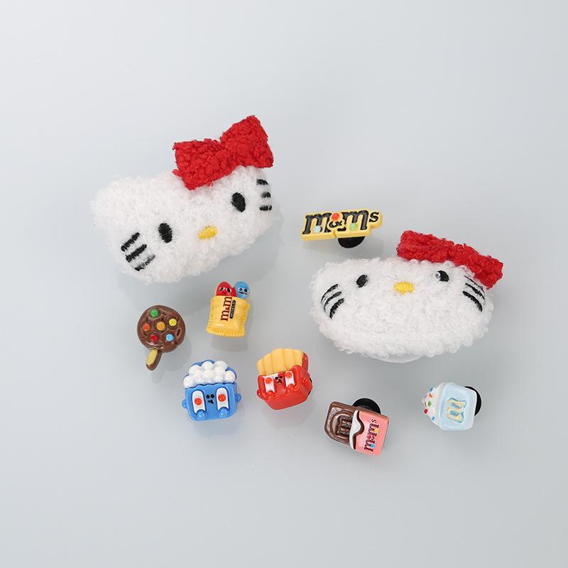 New Cute Kitten Floral Shoe Buckle: 3D Cartoon Detachable Decoration for Shoes
