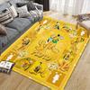 1pc Disney Cartoon Characters Pattern Carpet Area Rug Non-slip Carpet Hand Washable Floor Mat Suitable For Living Room Bedroom Home Decor