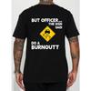 European Sizes But Officer Burnoutt Print Men's Crew Neck Fashionable Short Sleeve Sports T-shirt, Comfortable