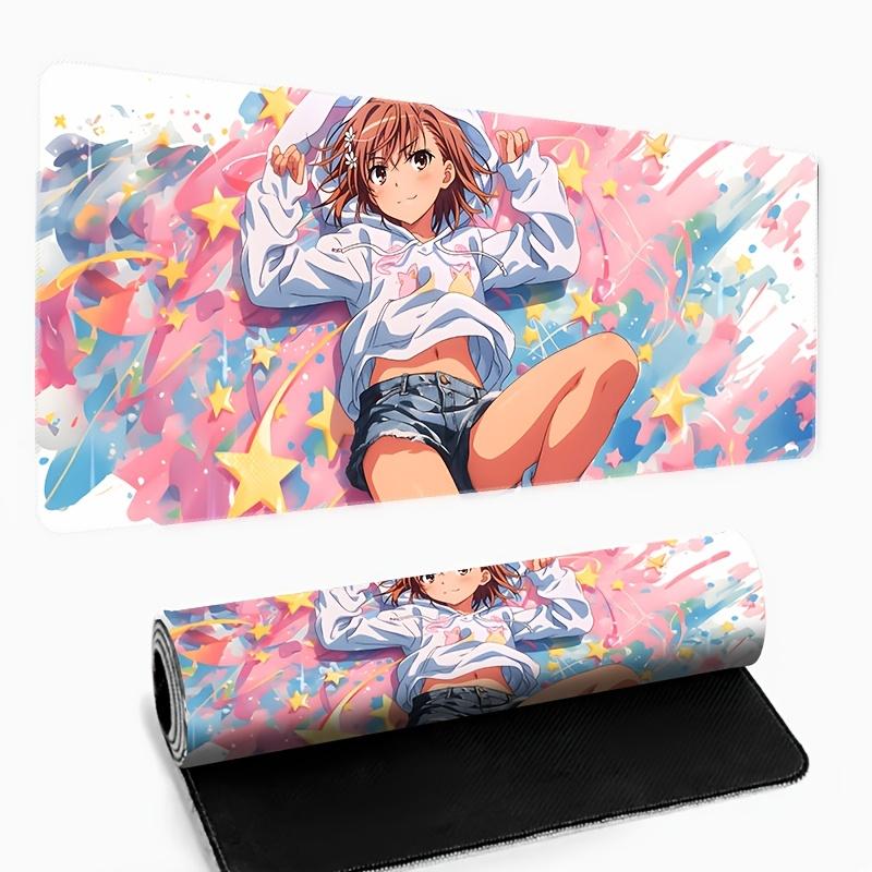 Grand Tapis de Souris Gaming Fille Anime Étoilé Vibrant Caoutchouc Antidérapant Lavable Tapis de Souris Anime tapis de souris gadgets bureau Tapis