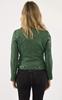 Giacca da donna in vera pelle di agnello da motociclista, biker, elegante, fatta a mano, verde