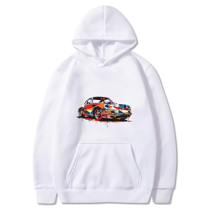 Autumn and winter sports cars, luxury cars, printed hoodies, men's and women's long sleeved streetwear, hip-hop warm hoodies