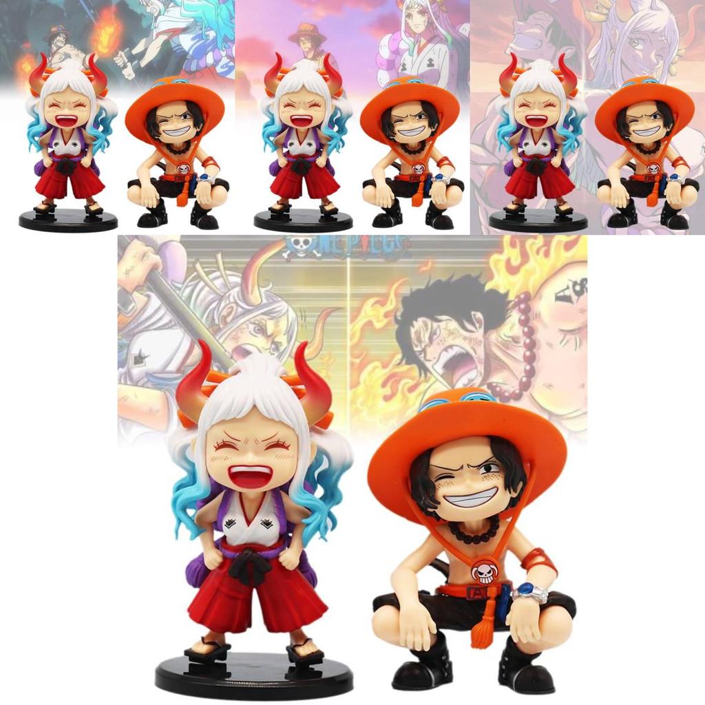 Charming Pvc One Piece Figurines Of Laughing Ace And Yamato Perfect For Collectors