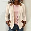 Women's Loose Fit Color Long Sleeve Button Up Athletic Jacket Outerwear