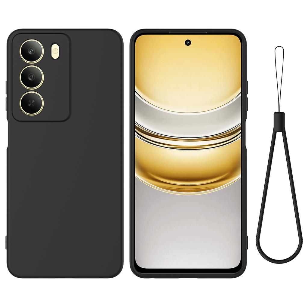 For Realme C75 5G/C73 5G Liquid Silicone Case Phone Back Cover with Hand Strap