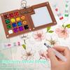 1Set Mini Watercolor Paint Set Portable Pocket Watercolor Kit with 15Grid Palette 24 Color Paint Sketchbook and Brush for Travel