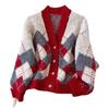 2026 Autumn/Winter Retro Academy Style Loose Knit Cardigan Sweater for Women