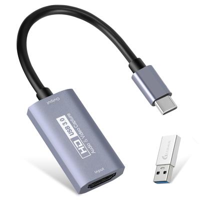 GUERMOK Capture Board for Switch/Xbox, USB 3.0 HDMI To USB-C Audio/Video Capture, 4K Input, 1080P 60fps Recording, Gameplay and Live Streaming, Window