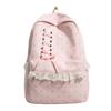 Schoolbag Gentle Wind Girl Heart Polka Dot Lace Bow Backpack Junior High School Student New Casual Large Capacity Versatile School Bag