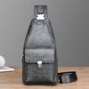 WEIXIER Men's Leather Sling Bag Crossbody Backpack Water-Resistant Shoulder Bag for Travel, Hiking, Daily Commute