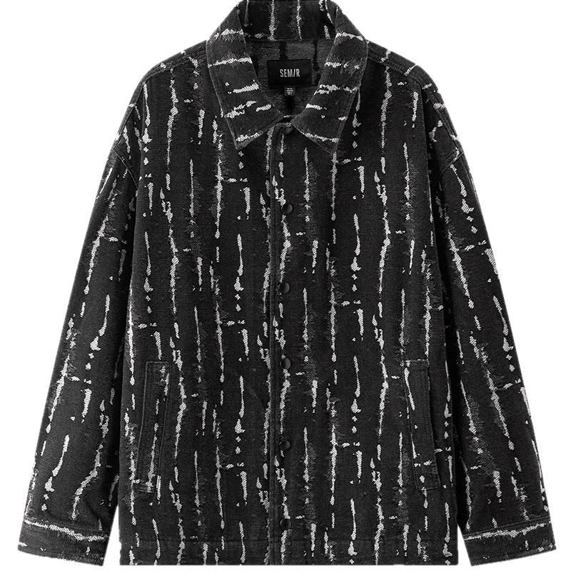 Semir Men's Retro Jacquard Denim Jacket