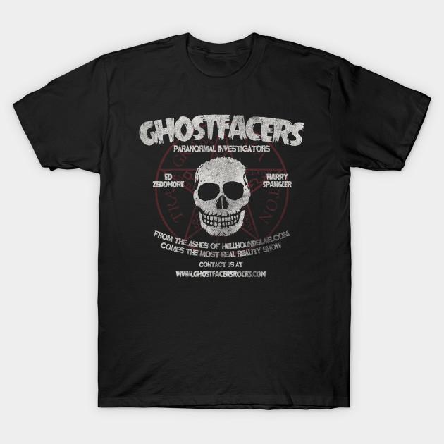 

Men Black Print T-shirt Ghostfacers No-Cut Transfer Paper Print Cotton Tshirt 2XL чорний
