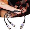 Kabel XLR Y-Splitter XLR męski na podwójny XLR żeński Y-Splitter 3-stykowy zbalansowany kabel mikrofonowy do mikrofonów, mikserów, wzmacniaczy mocy