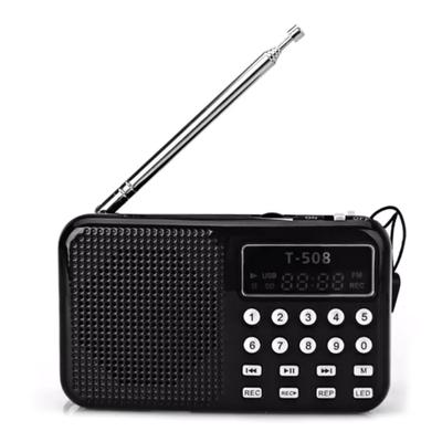 Mini Radio Portable Radio FM de Poche Prend en Charge Lecteur de Musique USB TF MP3 Haut-Parleur Extérieur Intérieur Rechargeable avec Câble Dropship