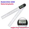 SHANHR 200mm/300 mm Digital Meter Angle Inclinometer Angle Digital Ruler Electron Goniometer Protractor Angle Finder