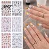 Autocollants Fins pour Ongles Art Feuilles d'Automne, Autocollants Imperméables Feuille d'Érable d'Automne Décalcomanies Manucure, Auto-adhésifs pour Femmes et Filles Accessoires Thème