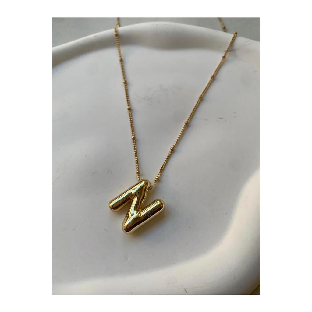 Letter N Stainless Steel Balloon Necklace