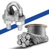 5 pcs Stainless Steel Clamp Wire Rope Clip Cable Clamp Fastener Silver  (M6)