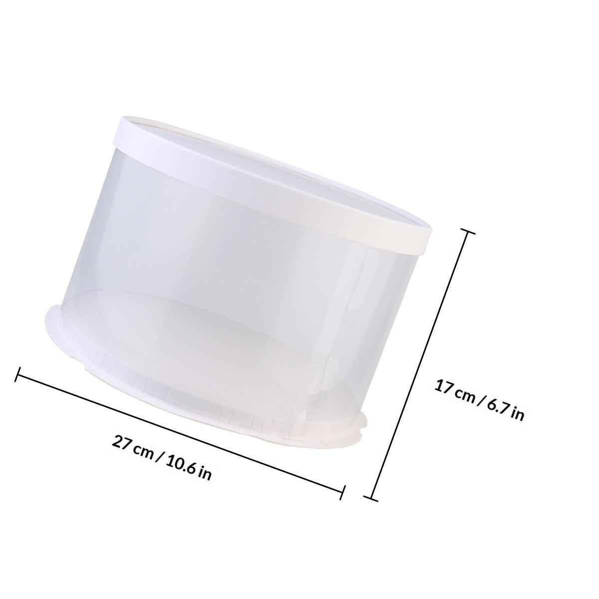 

1Pcs Cake Box Paper Lid Plastic Safe Environment Friendly Wedding Cake Packaging Party Cookies Boxes Cookie Cakes Packing Box белый