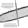 3pcs 11.22inch Long Chainsaw Sharpening Files, Saw Chain Files Sharpener Perfect for Woodworkers and Enthusiasts