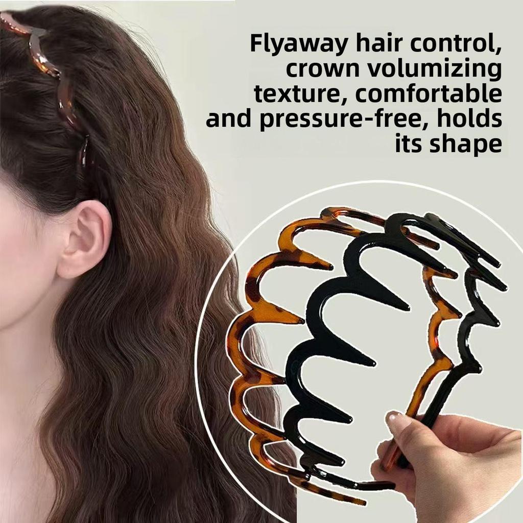 Toothed Dual-purpose Broken Hair Wavy Headband Women's Go Out Versatile Headband