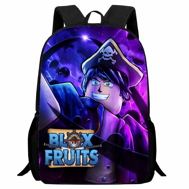 Stampa Roblox Blox Fruits Zaino Scolastico Studente Cartone Animato Merchandising Gioco Zaino Ragazzi Ragazze