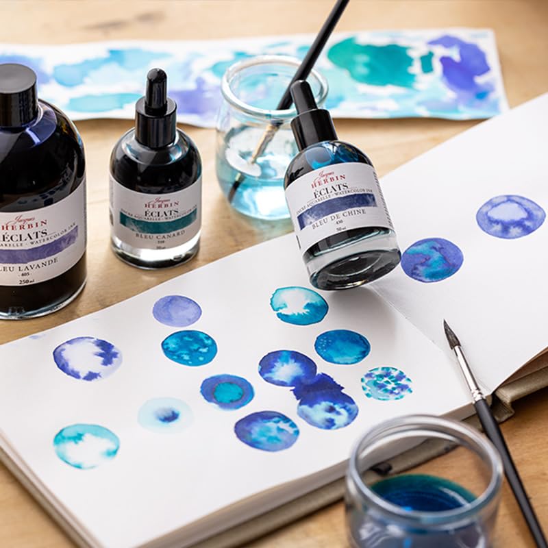 Herbin Watercolor Eclat Ice hb16515 Ink, Dye, 50ml, Blue,