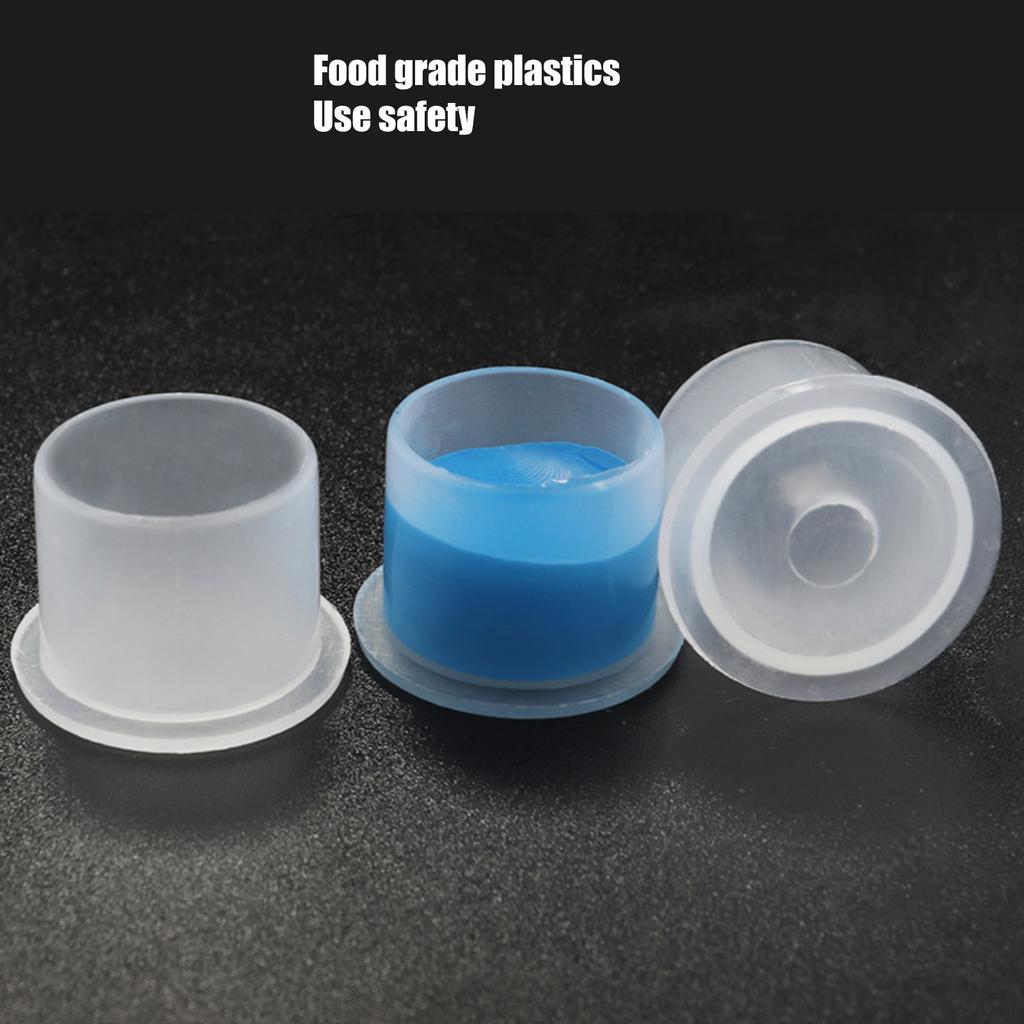 Tattoo Ink Cup Disposable Accessory Microblading Mixed Tattoo Pigment Cup Supplies with Base 0.6 X 0.5in(1000pcs)