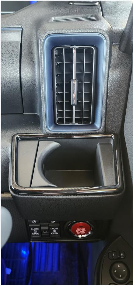 TADOKAPATU Daihatsu Tanto Custom Front Cup Holder Panel Interior ABS Fits Tanto Custom LA650S 660S 2022 Piano Cover, Panel, Scratch-Resistant