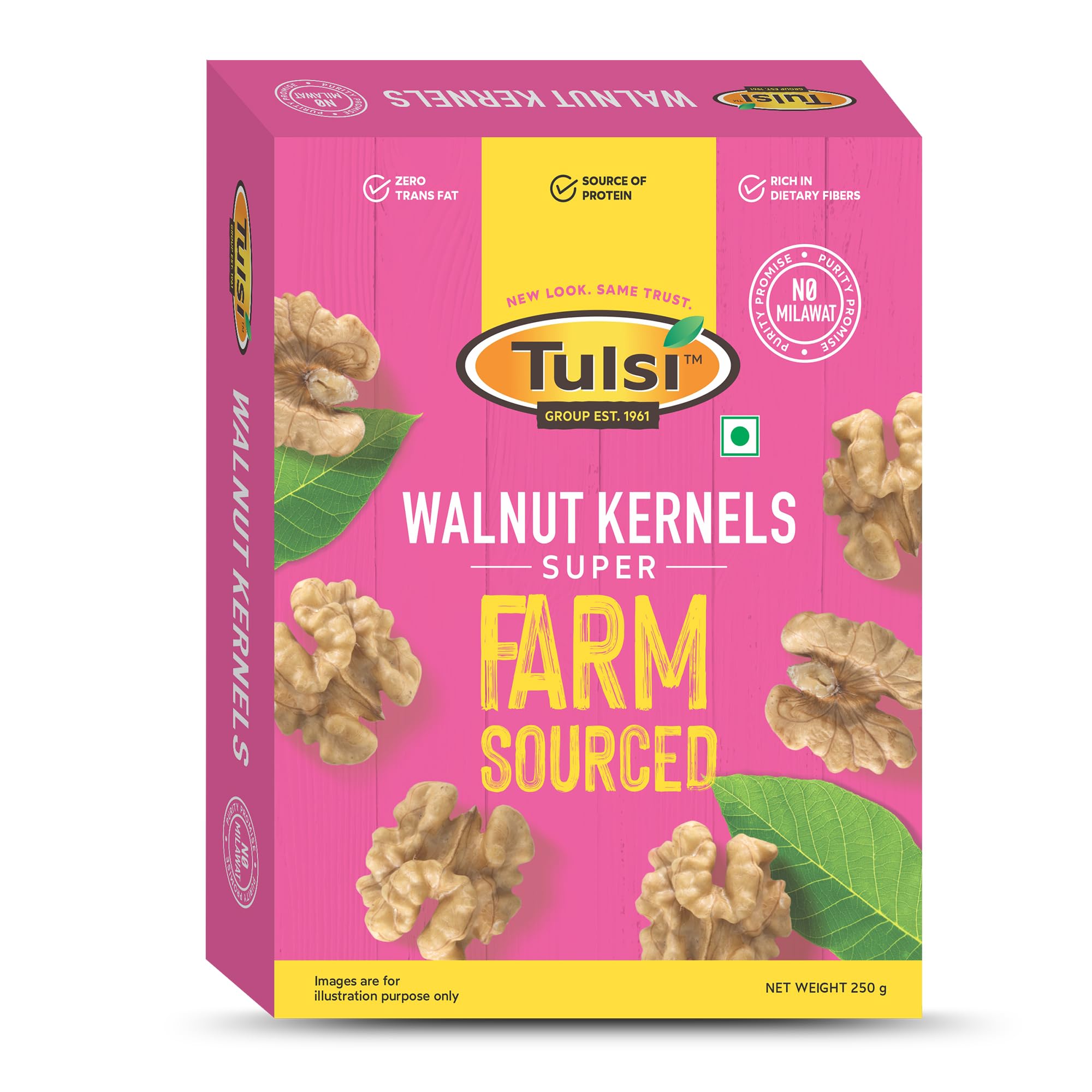 Tulsi California Walnut Kernels Super 250g | Brain Food | Without Shell | Akhrot Giri | Rich in Omega-3 | Delightful Snack | Crunchy Nuts | Rich