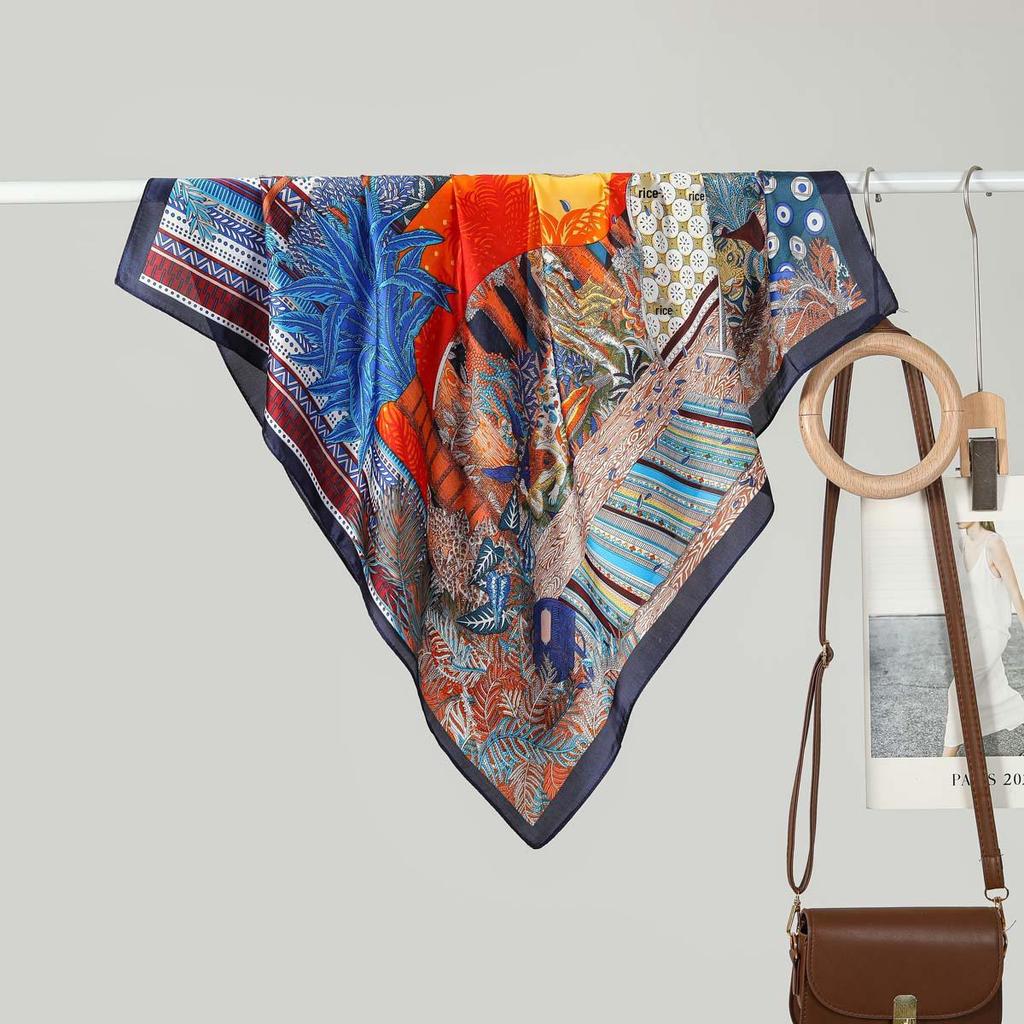 70CM Ladies Fashionable Silk-Feel Small Square Scarf