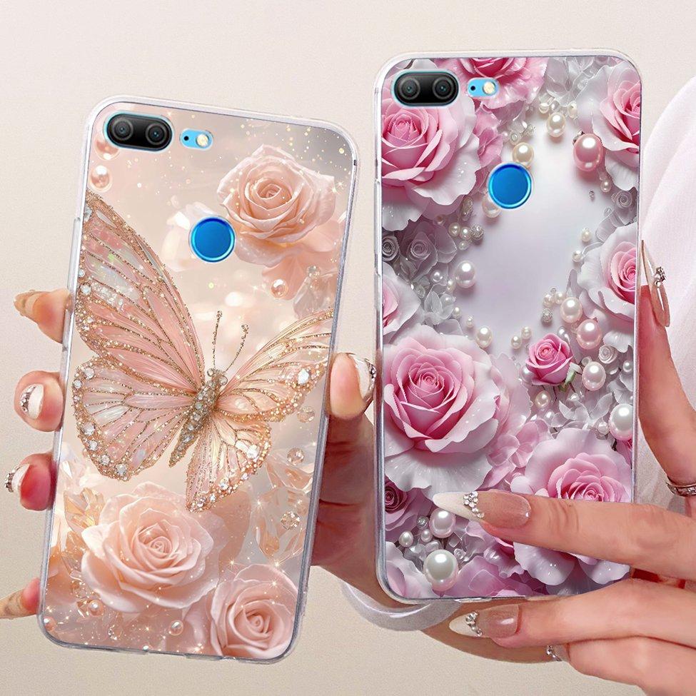 Transparent For Honor 9Lite LLD-L11 LLD-L21 Casing For Honor 9 Lite Case Cover Luxury Fashion Butterfly Funny Cute Painted