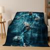 Coperta in Flanella con Disegno Animato M-Messi Capra Stella del Calcio, Coperta Morbida e Accogliente per Casa Camera da Letto Letto Divano Coperta da Picnic