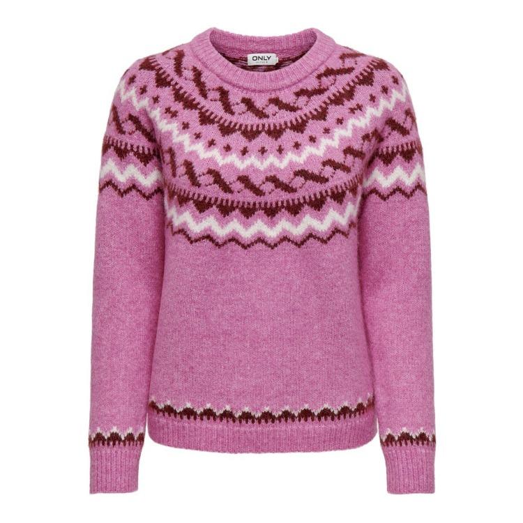 Women's Round Neck Colour Blocked Loose Fashion Pullover Knitted Top Luxurious Relaxed-fit Slimming and Versatile Top