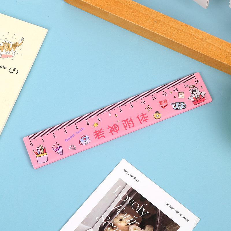 

Acrylic Cartoon Scale Ruler: Multifunctional Planner and Drawing Tool for Students 15cm