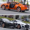 Maßstab 1:24 Mustang Shelby GT500 Druckgussauto-Modellspielzeug, zurückziehbares Spielzeugfahrzeug mit Ton und Licht für Kinder, Kleinkinder, Jungen und Mädchen, Geschenkkollektion